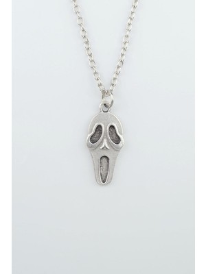 IDR Scream - Çığlık Gümüş Kaplama Düz Zincir Kolye