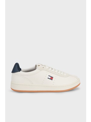 Tommy Hilfiger % 100 Deri Logolu Sneaker Ayakkabı Erkek Ayakkabı EM0EM01687 0k8