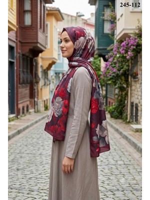 Sharell Soft Pamuk Şal (Bordo Serisi) 245-112