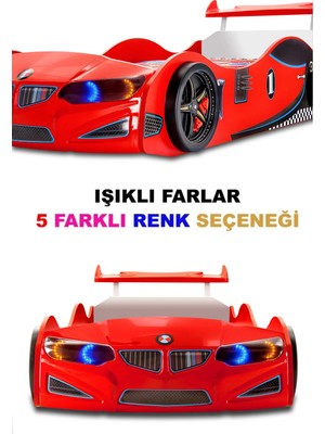 İnegöl'den Eve Arabalı Yatak, Bmw Rüzgarlıklı Ledli Arabalı Yatak - Gt3