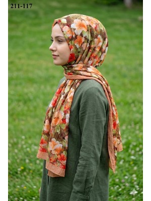 Sharell Bambu Kraş Pamuk Şal (Somon) 211-117