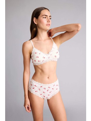 DeFacto %100 Pamuk Dantel Detaylı Açık Pembe Slip Külot H7275AX26SP