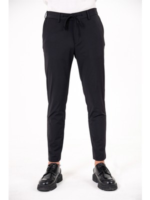 gmg firenze Beli Yarım Lastikli Arkası Çift Fleto Jogger Erkek Pantolon