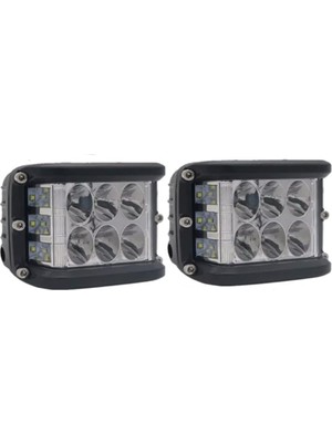 Off Road LED Bar Delici Beyaz Işık - Beyaz Flaşlı 2 Adet Metal 12 Volt