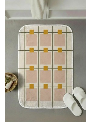 Zevahir Mobilya Dekorasyon Modern Kaymaz Taban Banyo Paspası 60X40 cm - Lavabo, Duş, Klozet Önü ve Abdest Için Yumuşak Dokulu Çok Amaçlı Paspas