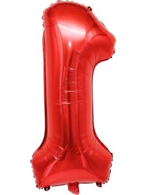Die Grup Kırmızı Rakam Folyo Balon, 34 Inç Eğlenceli Tasarım