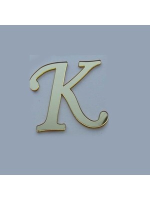 BenimMarifetlerim K Harfi Altın Aynalı Pleksi 3 cm