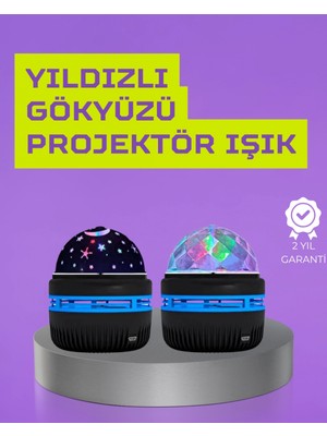 Usb’li Yıldız Projektör Lamba – Döner Galaxy Işık Şovu, Çocuk ve Yetişkin Uyku Lambası