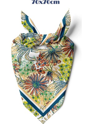 Tua İpek Chromoflora Desen 70*70CM Bandana/fular