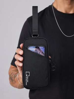 Baginn Erkek El Çantası Paraşüt Kumaş Suya Dayanıklı Portföy Stil El Çantası Traş Kozmetik Çantası 23*14CM