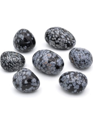 Hakiki Tamburlu Doğal Kar Tanesi Obsidyen Kaya Parçası 1.kalite