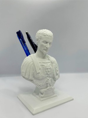 Sezar Masaüstü Kalemlik, Sezar Büst Dekoratif Kalemlik, N3D00SZR101BYZ