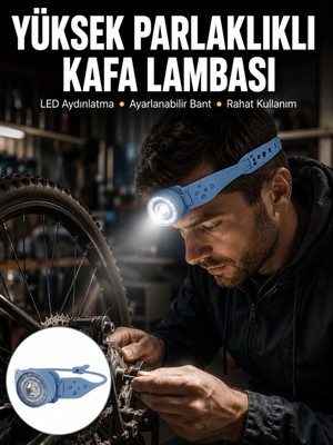 Epilons Hafif ve Taşınabilir Kamp Kafa Lambası Ayarlanabilir Işık Yeni Nesil