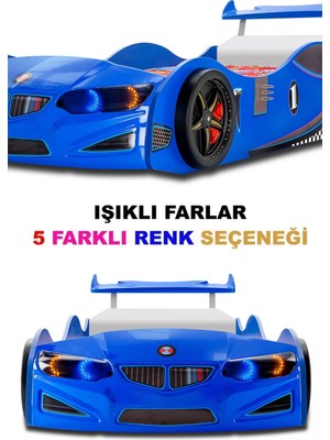 İnegöl'den Eve Arabalı Yatak, Bmw Rüzgarlıklı Ledli Arabalı Yatak - Gt3