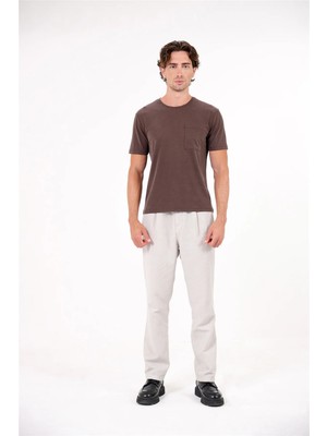gmg firenze Bisiklet Yaka Cepli Basic Erkek T-Shirt