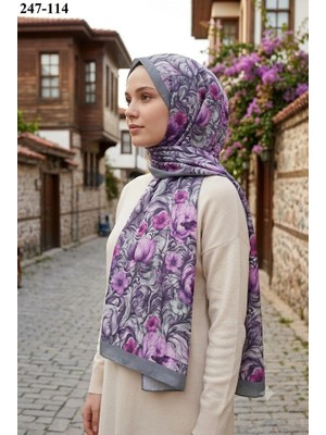 Sharell Fransız Ipeği Şal (Gri) 247-114