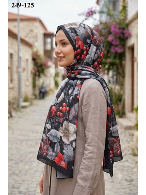 Sharell Fransız Ipeği Şal (Siyah) 249-125