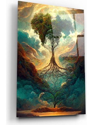 AyrStore Hayat Ağacı Cam Tablo (30X45 Cm)