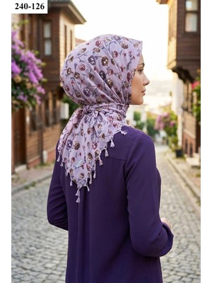 Dolce Life Desenli Sökme Boncuklu Eşarp 240-126