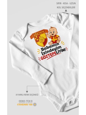 Morivo Kids Babamın Izindeyim Göztepeliyim Uzun Kollu Bebek Body %100 Pamuk