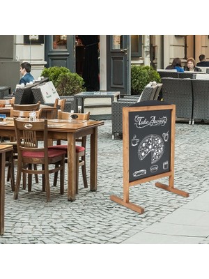 Durak Reklam Ahşap Maki Menü Panosu