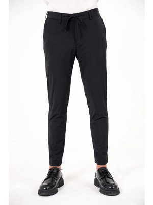 gmg firenze Beli Yarım Lastikli Arkası Çift Fleto Jogger Erkek Pantolon