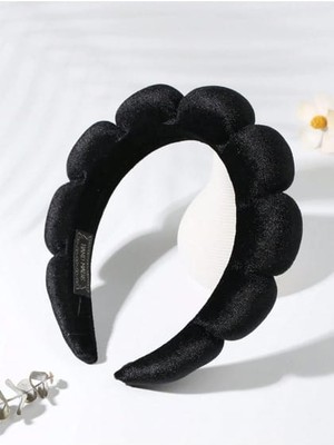 RubiBes Jewelry Rubibes Siyah Spa Saç Bandı Havlu Taç