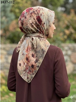 Lo'cella Soft Pamuk Eşarp (Yeşil - Kırmızı) 1037-112