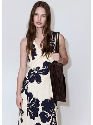 Mango Çiçek Desenli Cut Out Detaylı Elbise