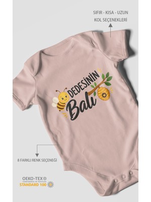 Morivo Kids Dedesinin Balı Kısa Kollu Bebek Body %100 Pamuk