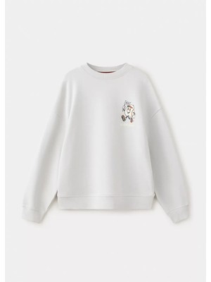 Mango Oversize Desenli Sweatshirt