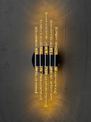 Backhome Aura Large 56 cm Modern Tasarım LED Aplik - Duvar Lambası - Gümüş -Günışığı Led - Elektrikli
