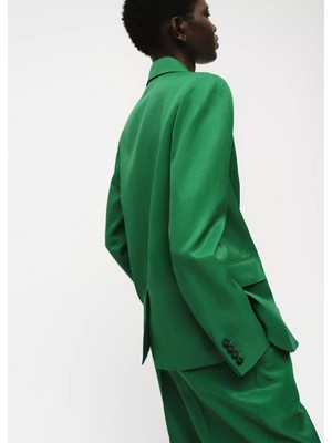 Mango Keten Karışımlı Blazer Ceket