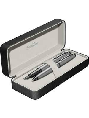 Scrıkss 88 Dolmakalem - Tükenmezkalem Ikili Set Mat Gri