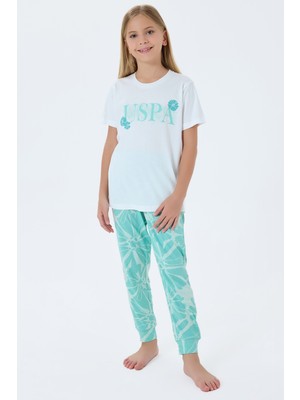 U.s. Polo Assn. Beyaz Kız Çocuk Pijama Takımı