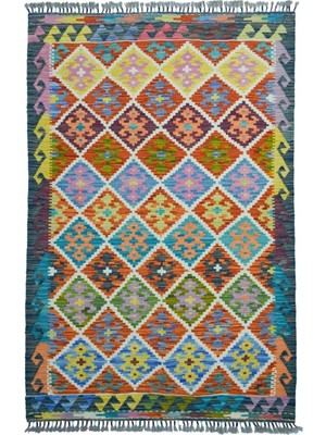 Kilim Co. Yünden El Dokuma Afgan Kilim 100X160 cm (1.6 M²)