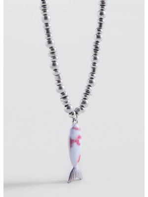 MANGO Teen Charm detaylı metal kolye