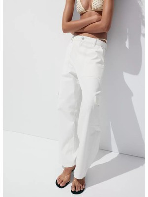 Mango Cepli Kargo Jean Pantolon