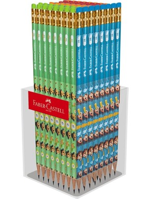  faber-castell kurşun kalem pirates silgili 2b (72 li paket)