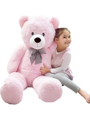 Sevgiliye Özel Hediye - 140 cm Papyonlu Peluş Ayıcık... 140CMAYI (Pembe)