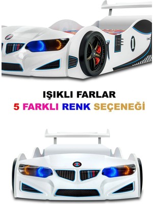 İnegöl'den Eve Arabalı Yatak, Bmw Rüzgarlıklı Ledli Arabalı Yatak - Gt3