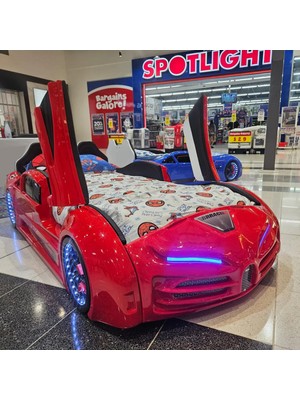 İnegöl'den Eve Supercarbeds - Rs - Bugattı - Arabalı Yatak Araba Yatak - Extreme - Kapıları Yukarı Açılır - Beyaz