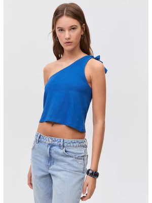 MANGO Teen Asimetrik bağ detaylı bluz