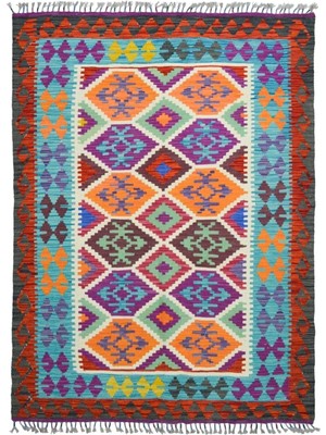 Kilim Co. Yünden El Dokuma Afgan Kilim 130X180 cm (2.34 M²)