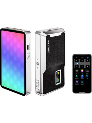 Mucize Vıltrox 6000MAH LED Kamera Işığı, Uygulama Kontrollü Rgb Video Işığı, Taşınabilir Rgb Fotoğrafçılık Işığı, Video Kaydı Için Kamera LED Işık Paneli (Retro 08X)