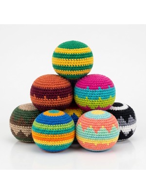 El YAPIMI%100 Pamuk Hacky Sack - Ayak Topu - Stres Giderici Eğlence Topu - Dayanıklı ve Hafif