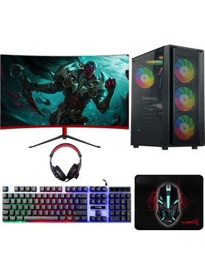 Turbox TX8494 Ryzen 5 5500 16GB Ddr4 Ram 512GB SSD Asus RTX3050 23.6 Inç Curved Oem Paket