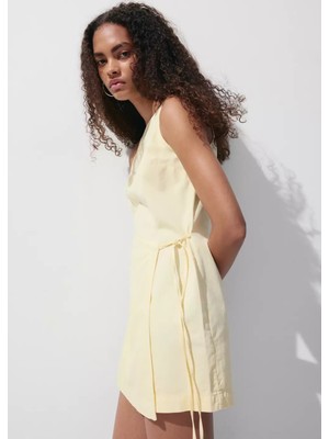 Mango Bağ Detaylı Askılı Elbise