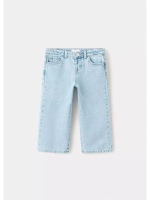 MANGO Baby Yıldızlı strass taşlı düz kesim jean pantolon