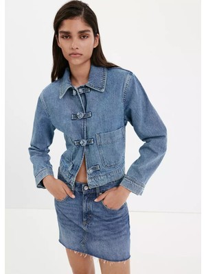 Mango Çoban Düğmeli Denim Ceket